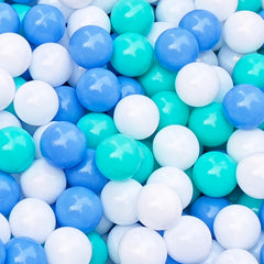 Generic ball pit balls in sky blue support color recognition during play