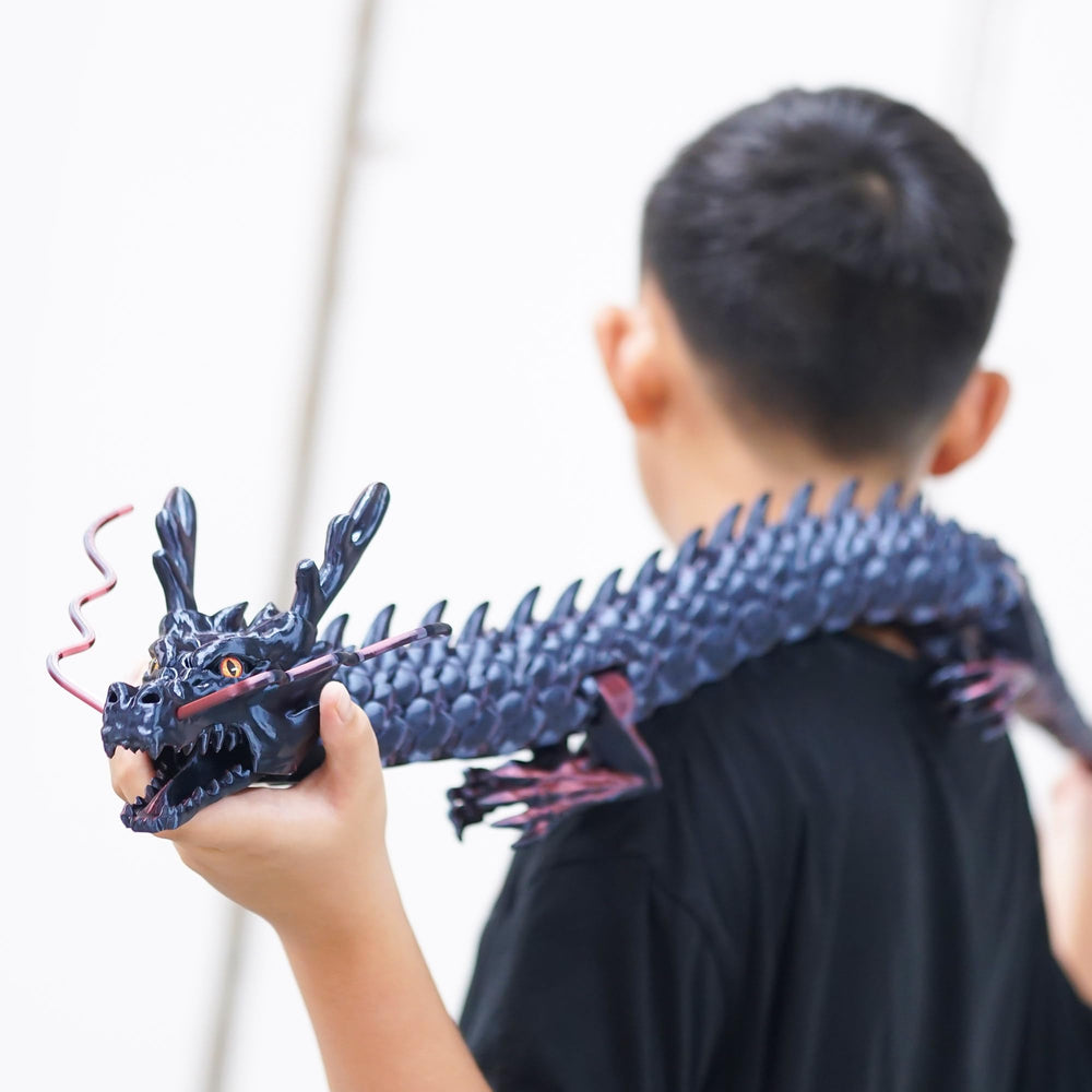 Generic dragon close-up of printed scales and precise 3D detail benefits