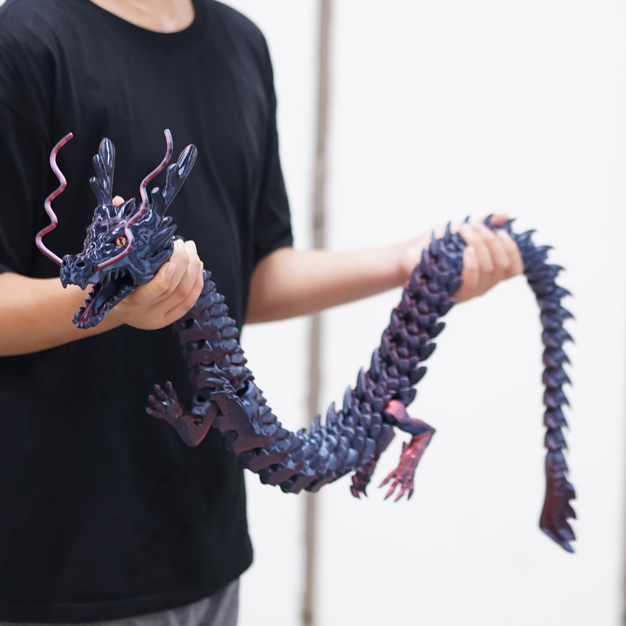 Generic dragon side profile showing 47.3 inch length and display impact