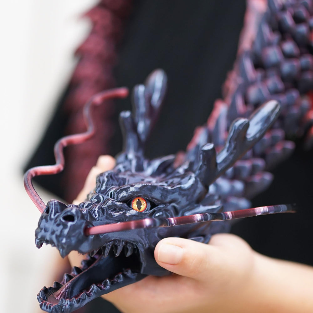 Generic dragon wrapped around hand showing flexibility and handling ease