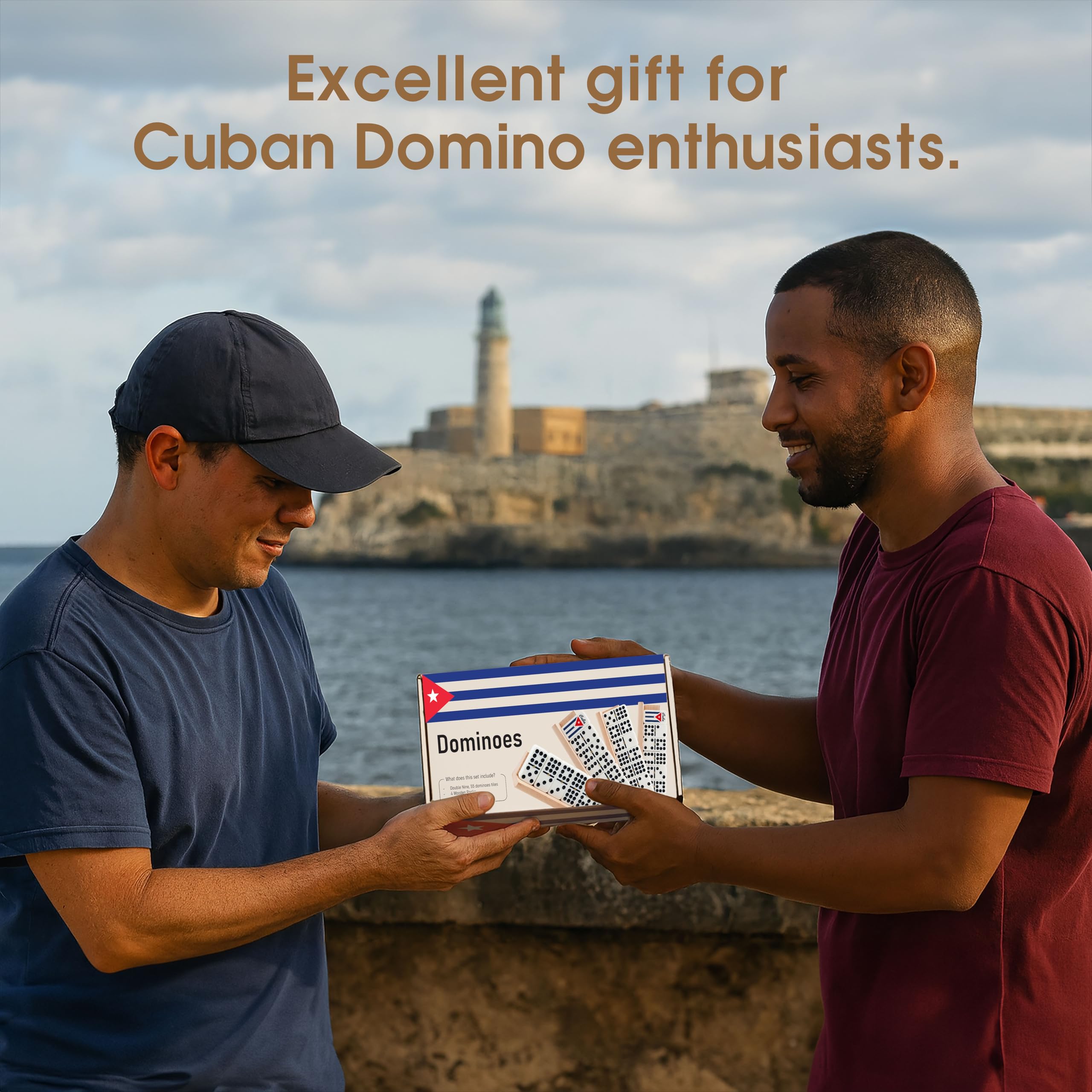 Generic gift-ready domino set ideal for Cuban heritage gifts