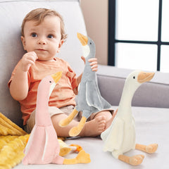 Detailed wings and feet add to the fluffy goose's cute character.