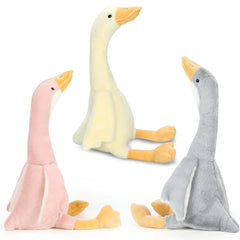 Generic goose plush trio displayed together for decor and cuddly play.