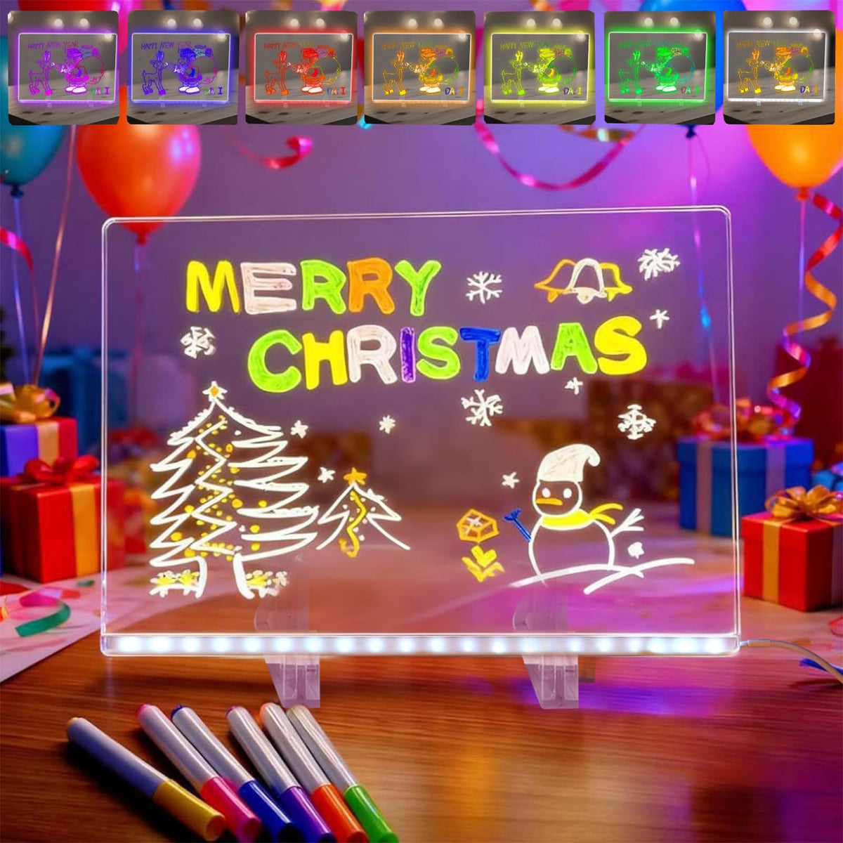 Generic Lumiboard LED Drawing Board glowing with seven colors for vivid artwork