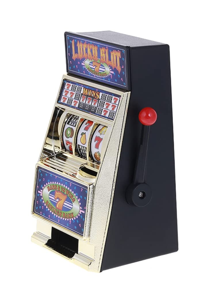 Generic Mini Slot Machine back savings bank and coin retrieval feature