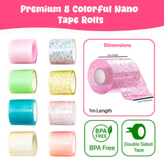 Generic nano tape bubble kit 3D sticker sheet for personalized crafts