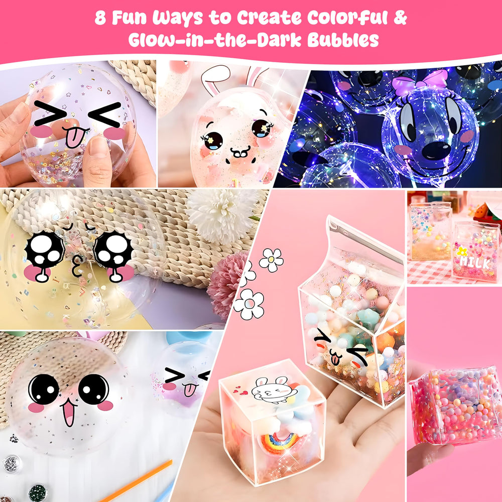Generic nano tape bubble kit glitter and sequins for sparkling slime details