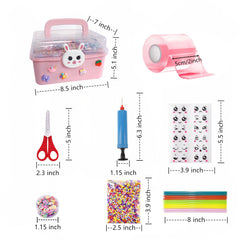 Generic Nano Tape Bubble Kit inflation pump makes bubble making easy and mess-free.