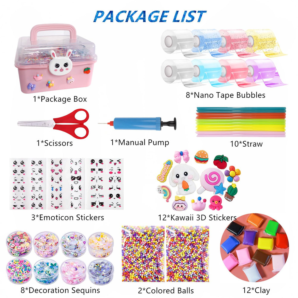 Generic Nano Tape Bubble Kit tape rolls in bright colors for colorful DIY projects.