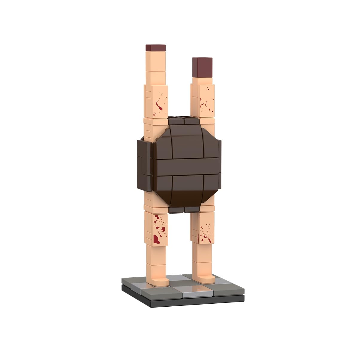 Generic red pyramid head detailed design enhances horror-themed diorama setups.