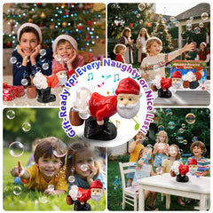 Generic Santa bubble blower packaging suggests gift-ready holiday fun.