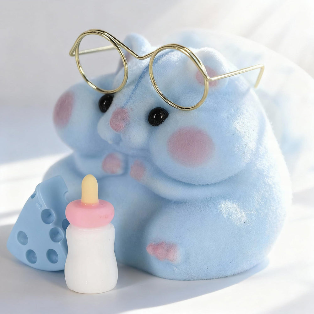 Generic Taba hamster toy furry detail highlights cute mochi-inspired look.
