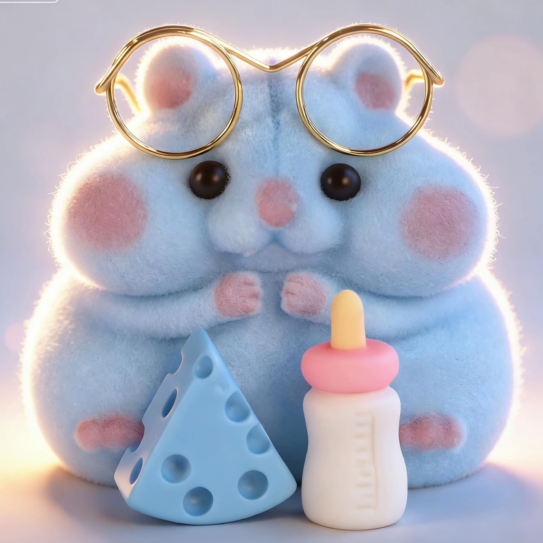 Generic Taba hamster toy side view reveals compact handheld size for on-the-go fidgeting.