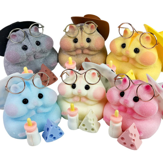 Generic Taba squishy hamster toy six-pack in vivid colors for sensory play.