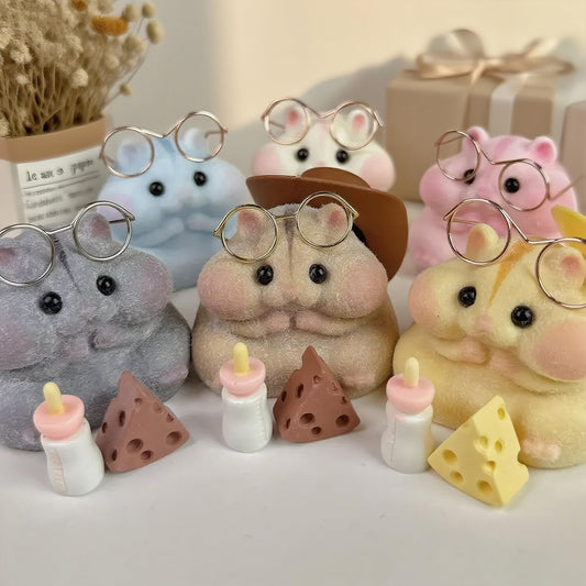 Close-up of soft silicone texture on Generic Taba hamster toy, soothing tactile experience.