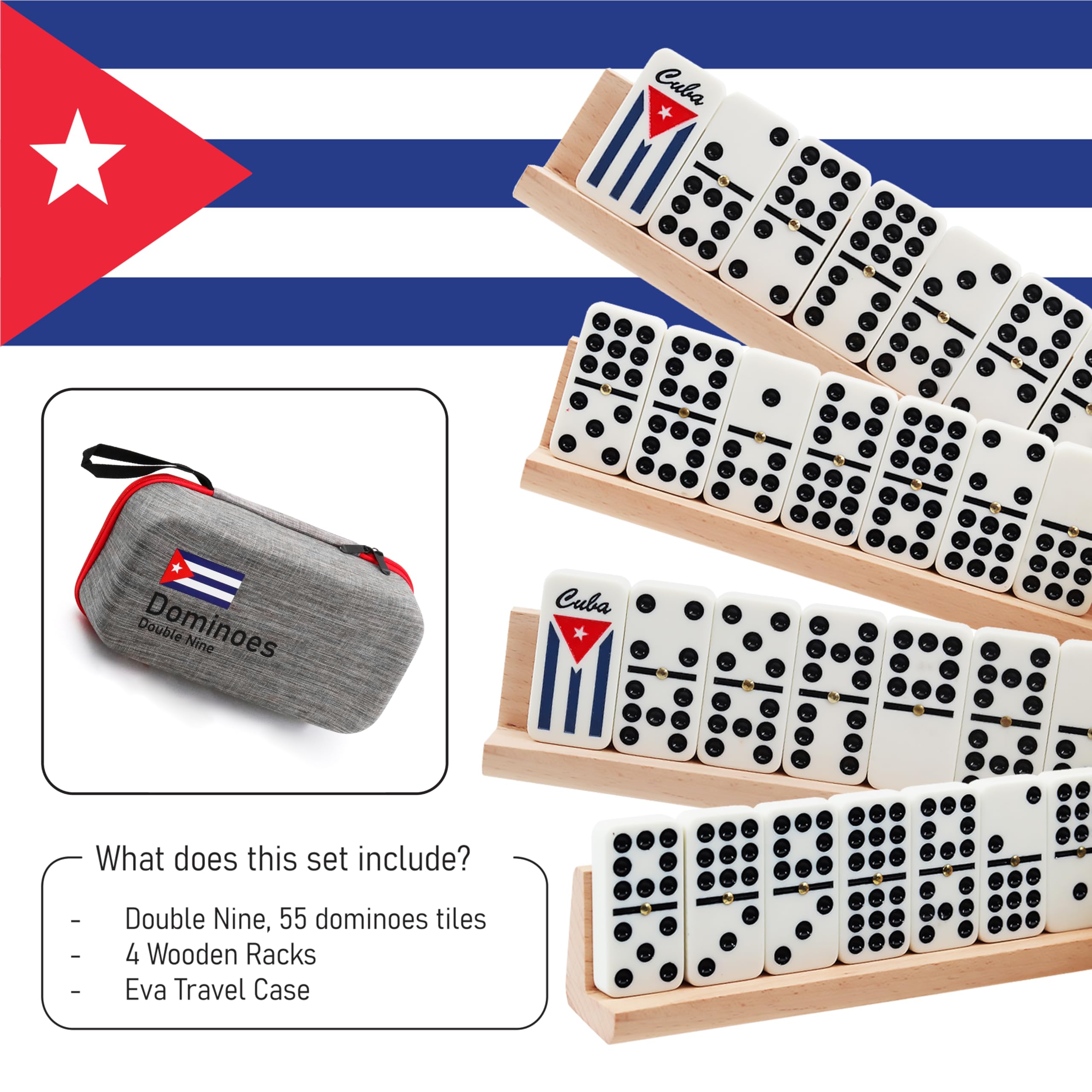 Generic tiles engraved with Cuban flag and Cuba word for heritage flair