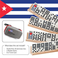 Generic tiles engraved with Cuban flag and Cuba word for heritage flair