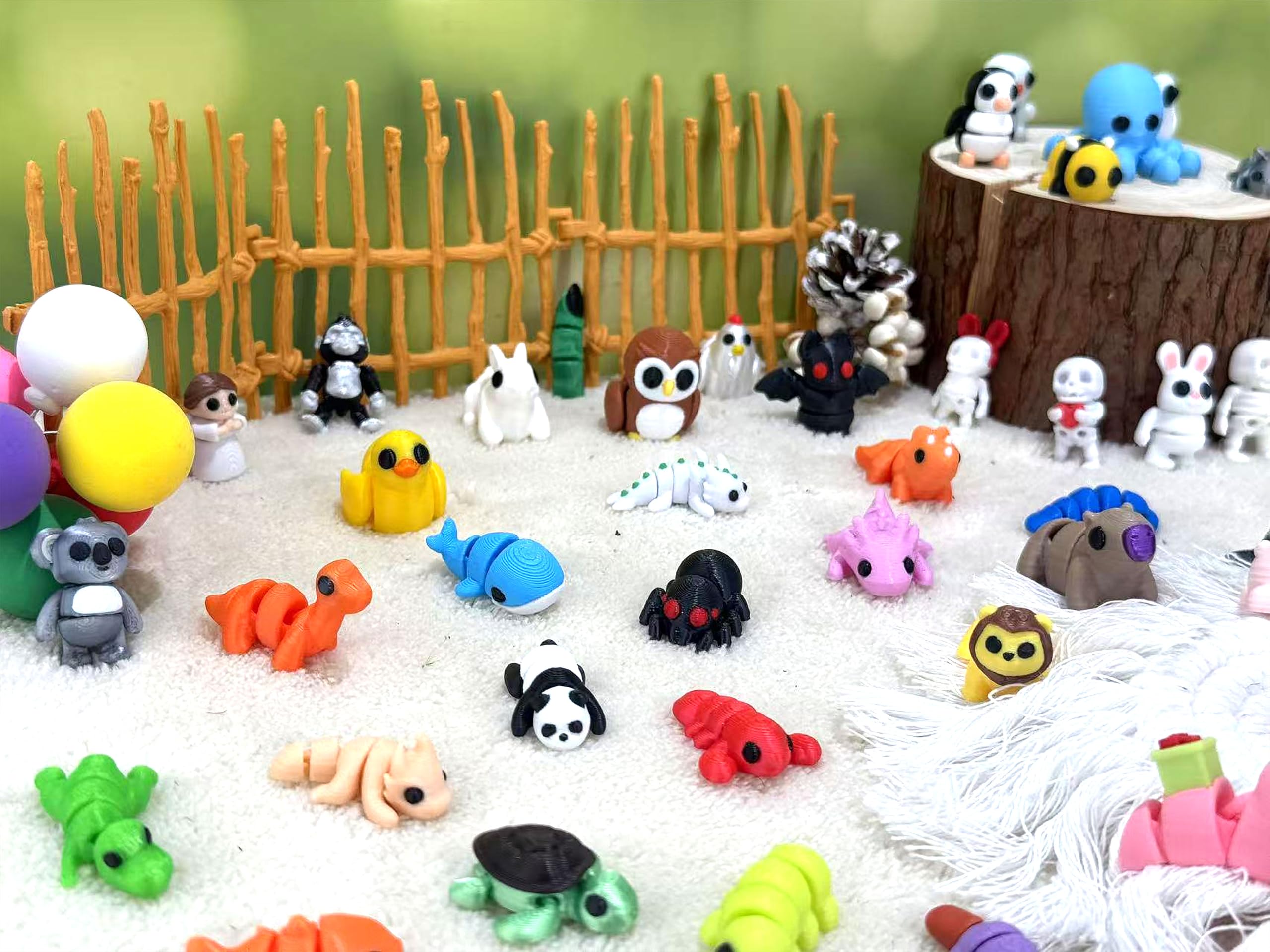 Generic wildlife and marine miniatures showcase diverse creatures for collection.