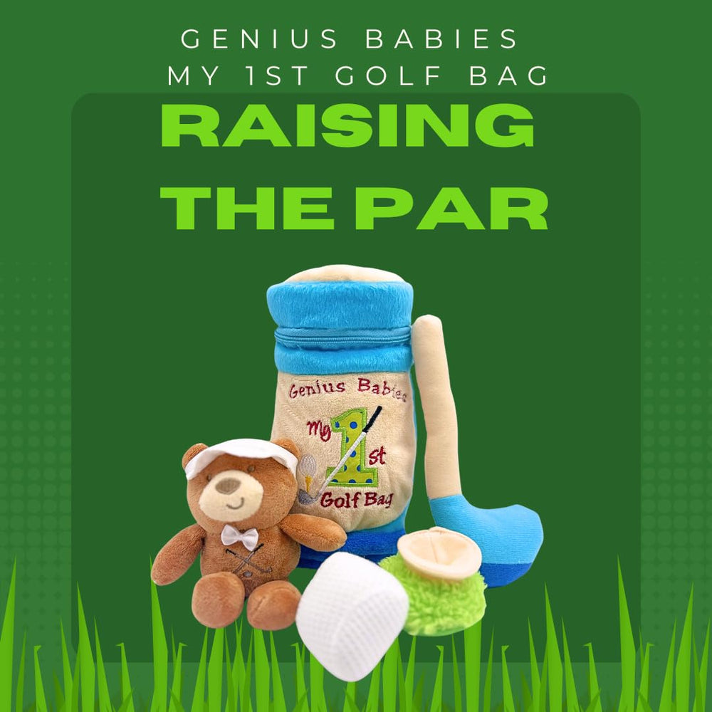 Genius Baby Toys complete baby golf set ready for portable, imaginative play