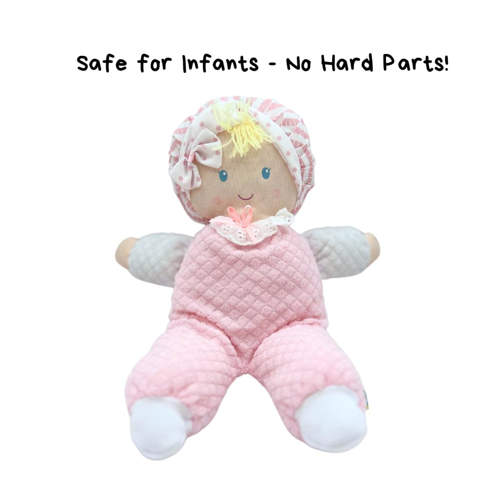 Genius Baby Toys yellow hair doll delivers gentle, tactile exploration