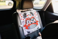 Genius Baby Toys Velcro headrest attachment keeps toy secure and easy to move.