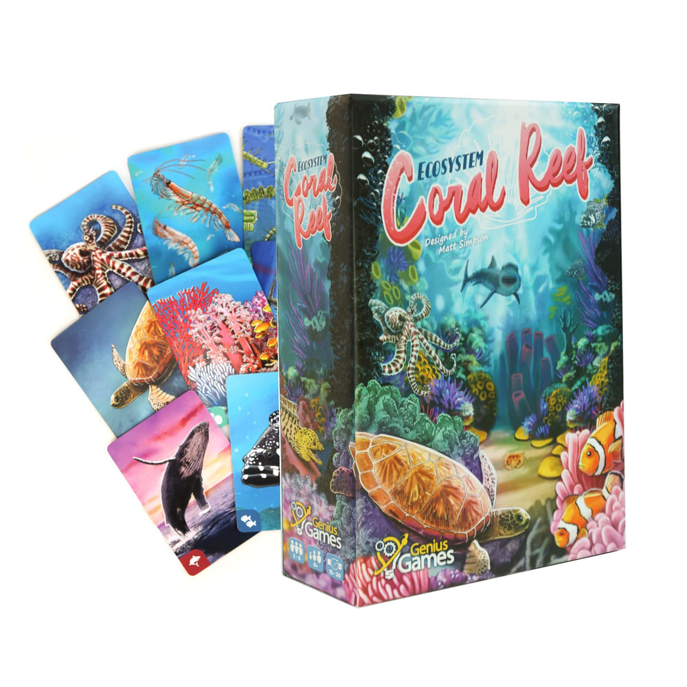 Genius Games Ecosystem Coral Reef box cover for family learning and exploration.