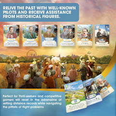 Genius Games First In Flight pioneers artwork connects players with early aviation icons.