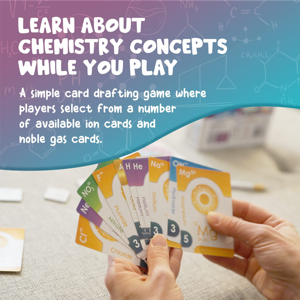 Genius Games Ion goal cards shown to guide scoring opportunities.