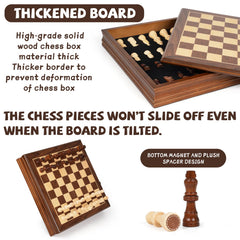 GenJuw handmade chess pieces close-up show magnets ensuring steady moves.