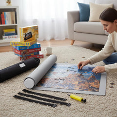 Genovega portable organizer makes puzzle transport to gatherings effortless.