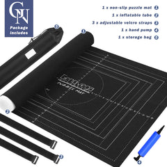 Genovega Puzzle Mat Roll Up includes a pump for quick setup