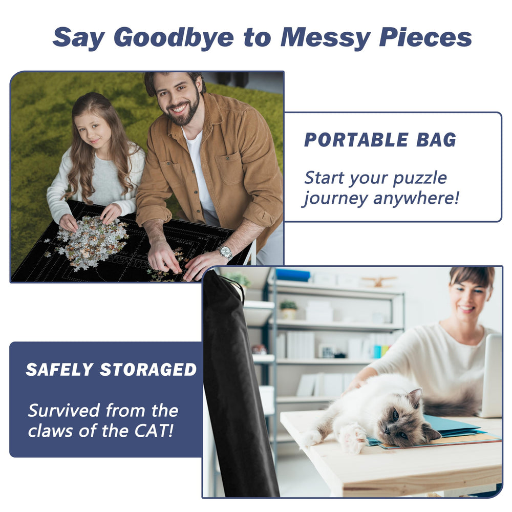 Genovega Puzzle Mat Roll Up storage bag keeps the kit neatly stored