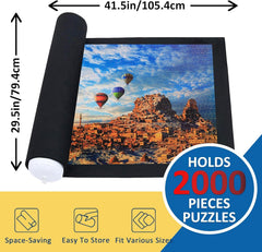 Genovega Puzzle Mat Roll Up showing two sorter trays for piece organization.