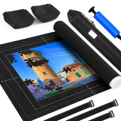 Genovega Puzzle Mat Roll Up folded for compact storage and easy transport.