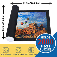 Genovega Puzzle Mat Roll Up with sorter trays keeps pieces organized