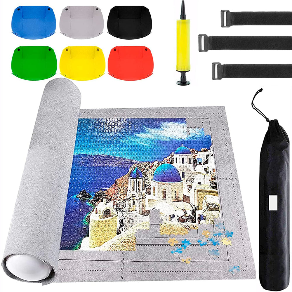 Genovega Puzzle Mat Roll Up flat surface for easy puzzle assembly