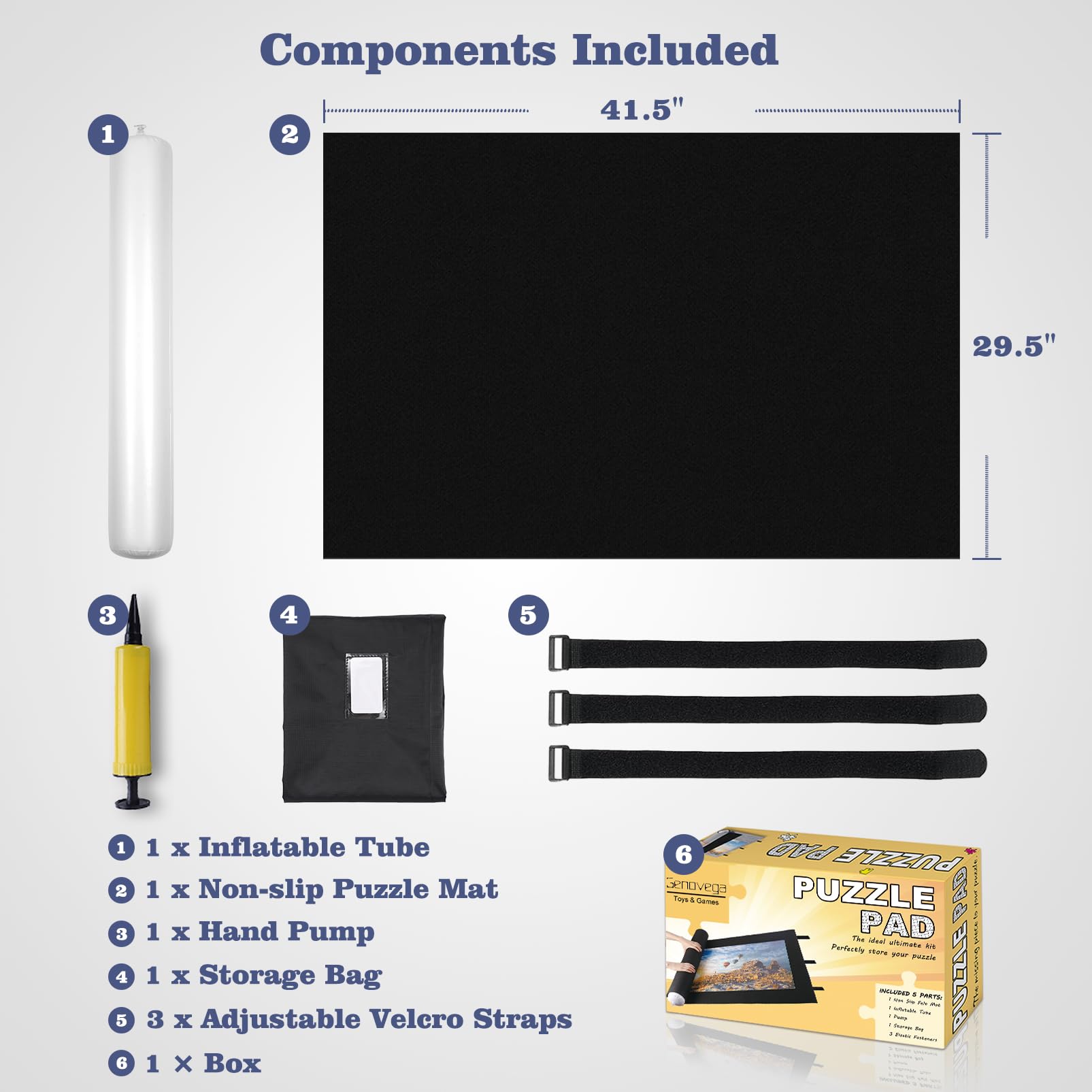 Genovega puzzle mat holds up to 2,000 pieces for large puzzles