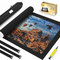 Genovega puzzle rollup mat with inflation tube for stable setup