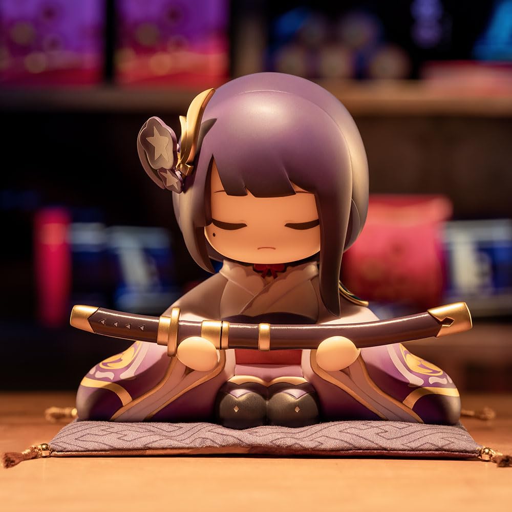 Genshin Impact Narukami Ogosho statue features thunder god presence on a sturdy base.
