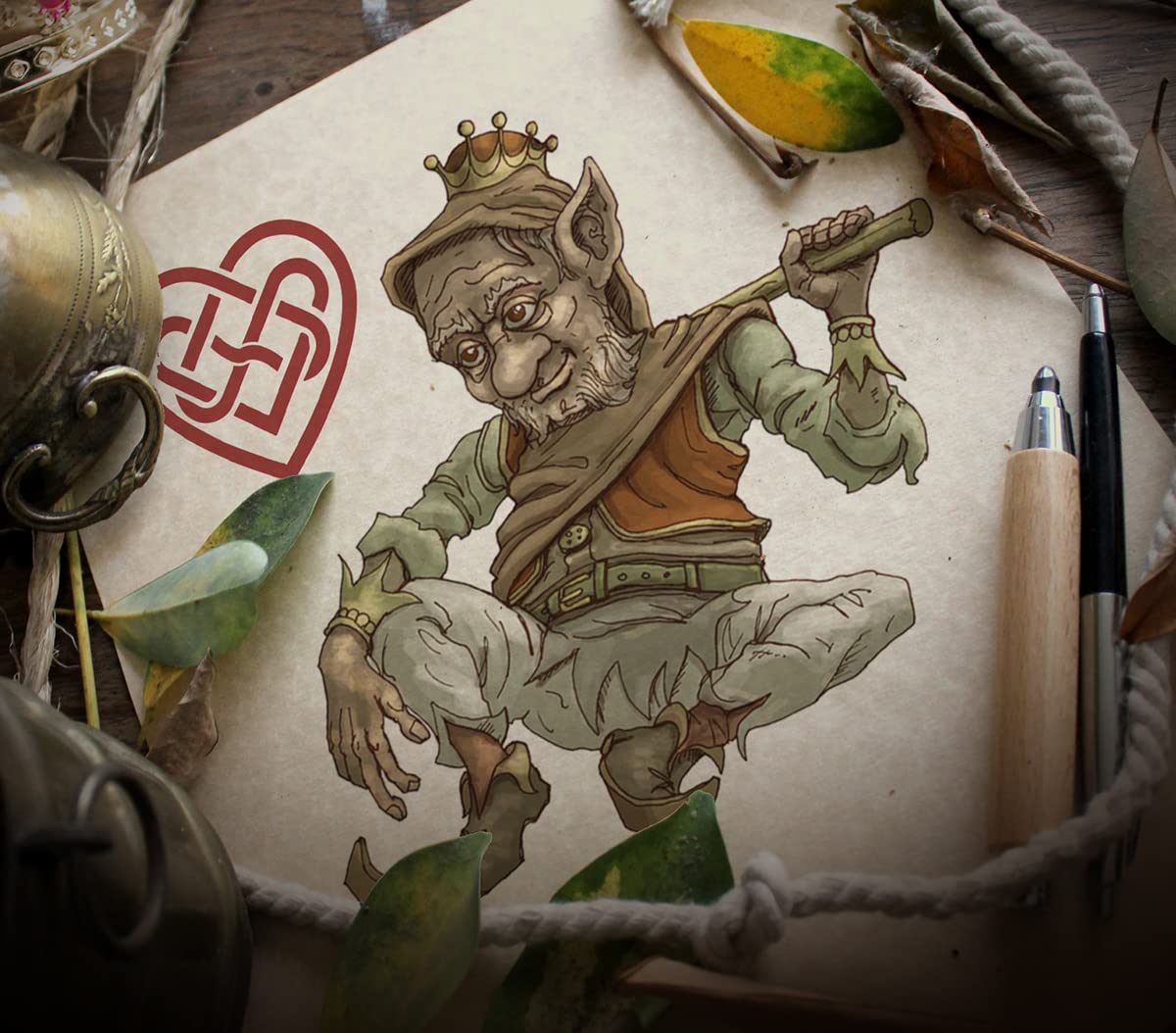 GENT SUPPLY CO Bicycle Creatures of The FAE deck features a double-backed card for display options