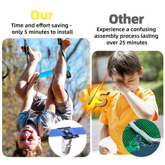 Gentle Booms Sports Ninja Warrior gymnastic ring enables playful upper-body strength training.