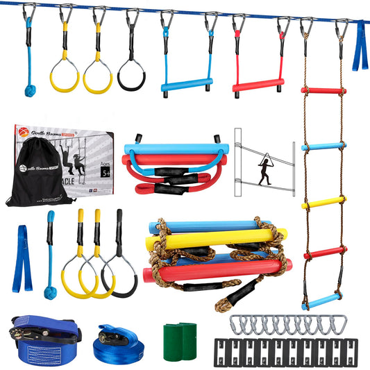 Gentle Booms Sports Ninja Warrior monkey bar in action boosts kids' coordination and fun.