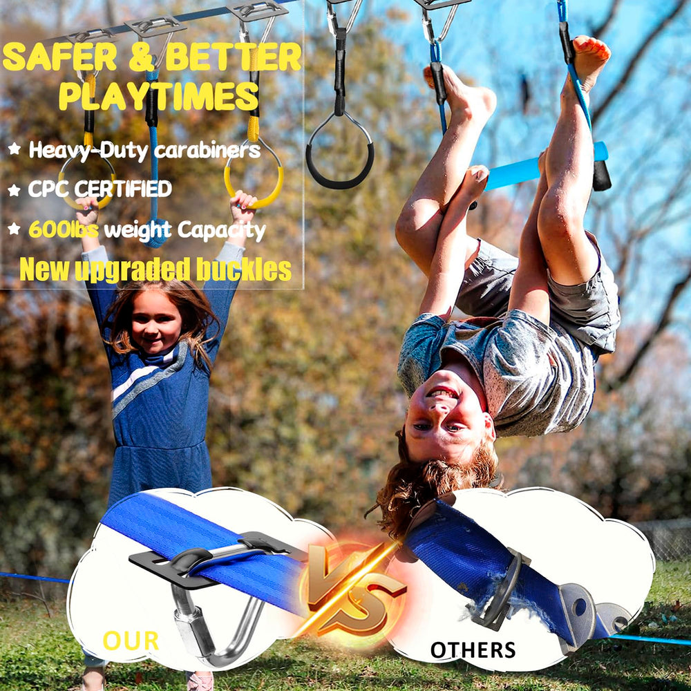 Gentle Booms Sports Ninja Warrior rope ladder outdoor play boosts grip and balance.