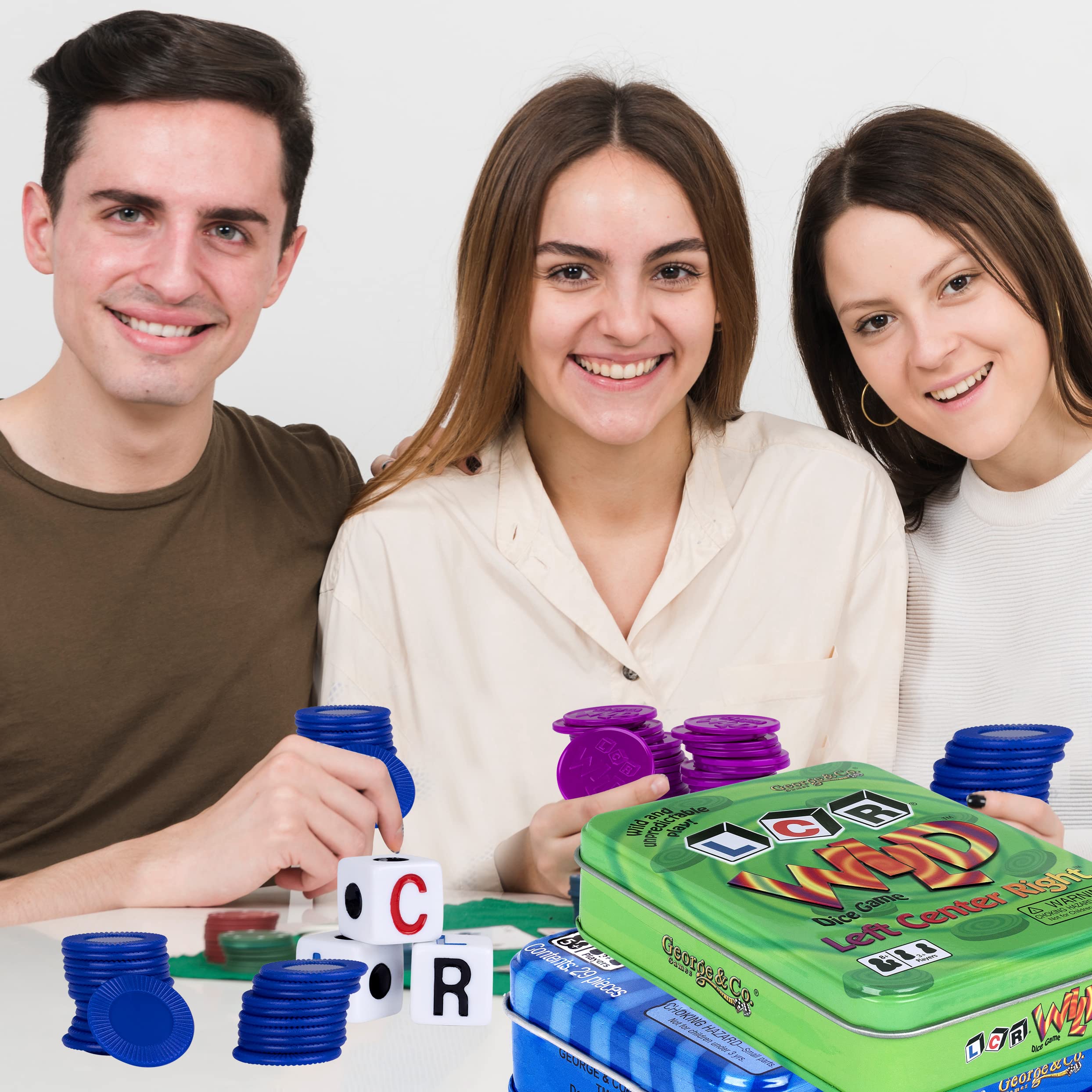 George & Company LCR bundle with blue and green tins for sharing.