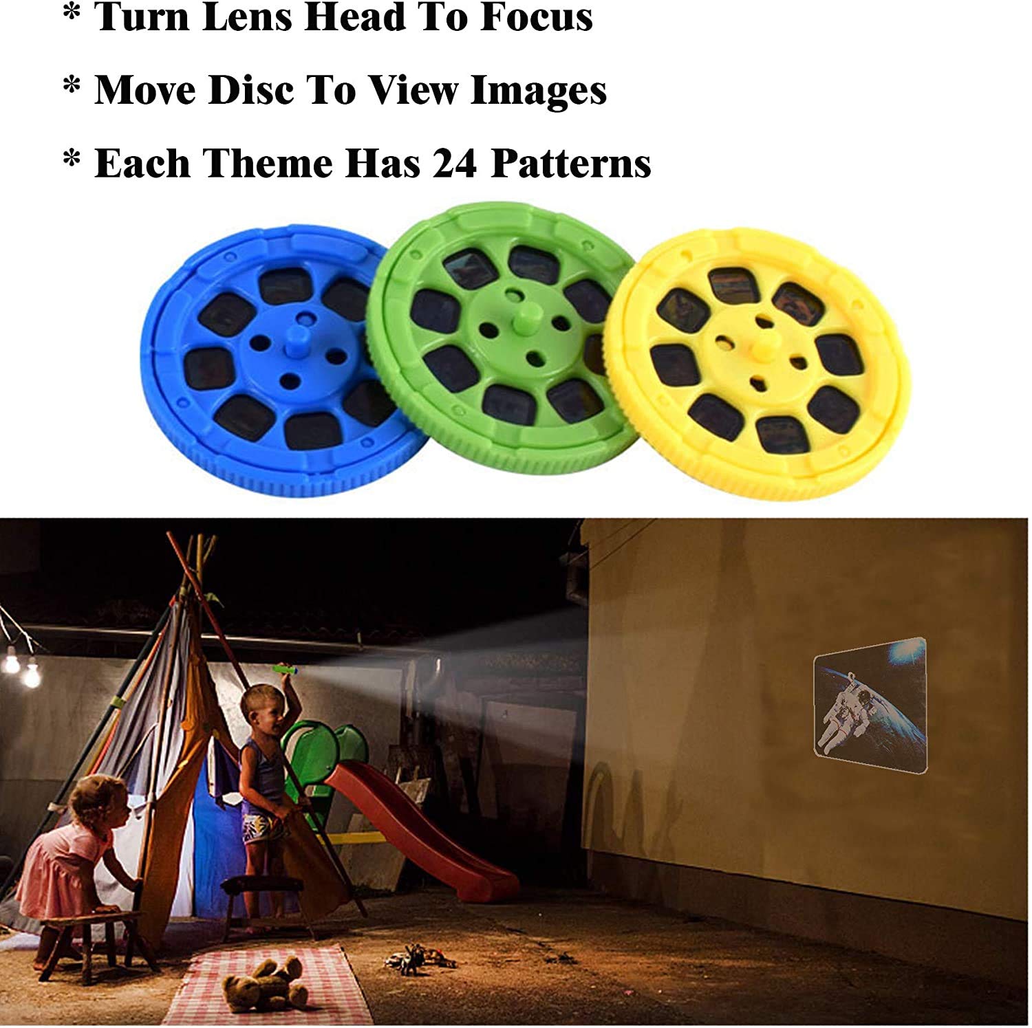 Georgie Porgy battery-operated projector for play and learning.