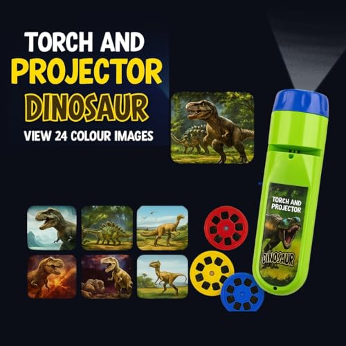 Georgie Porgy dinosaur scene projection enhances storytelling with lively details.