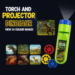 Georgie Porgy dinosaur scene projection enhances storytelling with lively details.