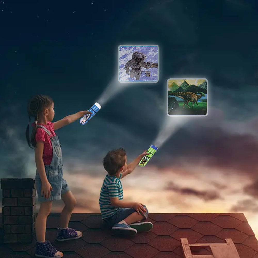 Georgie Porgy projector with disc-planet images for nighttime learning.