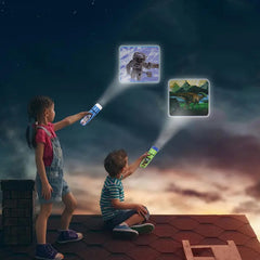 Georgie Porgy projector with disc-planet images for nighttime learning.
