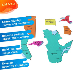 Geotoys GeoPuzzle fosters family bonding during collaborative map-building sessions.